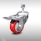 Service Caster 3 Inch SS Red Polyurethane 1/2 Inch Threaded Stem Caster with Total Lock Brake SCC-SSTSTTL20S314-PPUB-RED-121315 - alternate 1